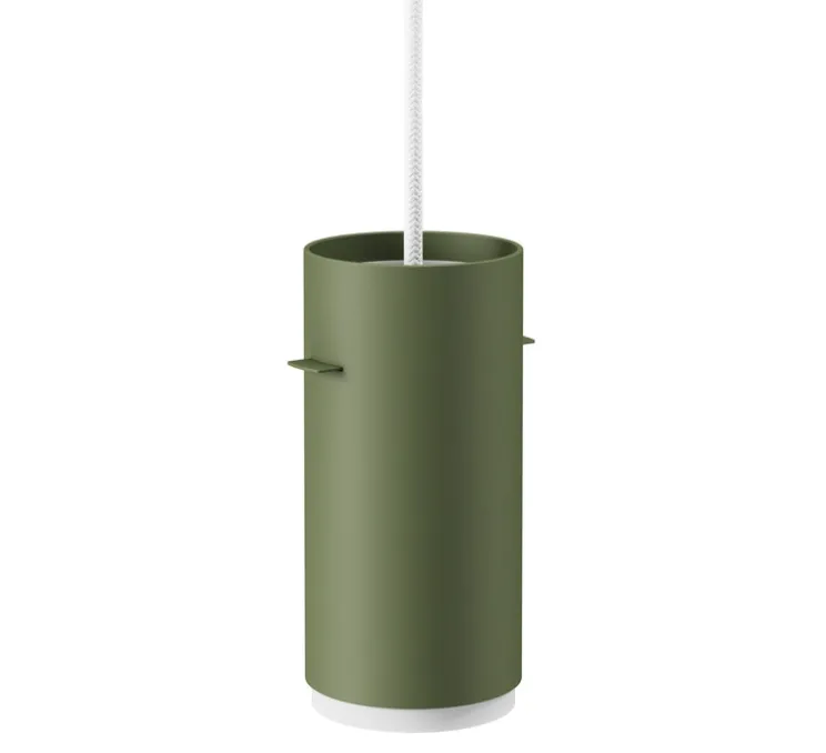 Suspension, Tube, petit, vert sapin, Ø16cm, H8cm - Moebe