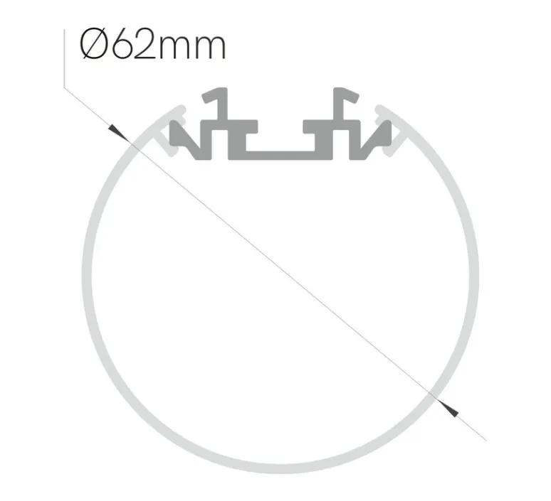 Suspension*Beneito Faure Suspension, Tubi D-60, , LED, dim, 4000K, 6882 lm, L197cm, H6,2cm - blanc