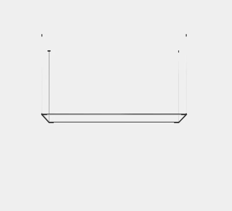 Suspension, Tubs Modular Rectangular Vertical, noir, LED, dim, 3000K, 5260 lm, L161,9cm, H72,9cm - LEDS C4