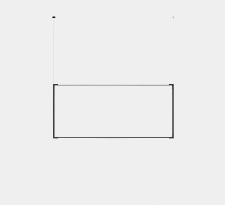 Suspension*LEDS C4 Suspension, Tubs Modular Rectangular Horizontal, , LED, dim, 3000K, 5260 lm, L161,9cm, H72,9cm - noir