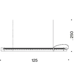 Suspension, Tubular, blanc, câble bleu, LED, 3000K, 1647lm, L125cm, H6cm - Ingo Maurer