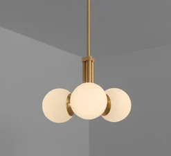 Suspension*Schwung Suspension, Tubular SM, , Ø48,5cm, H57,9cm - Laiton laqué bruni