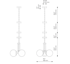 Suspension, Tubular SM, noir mat, Ø48,5cm, H57,9cm - Schwung