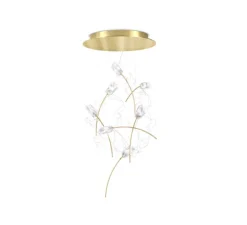 Suspension*Slamp Suspension, Tulip 7 Round, , L100cm, H330cm - prisma, laiton