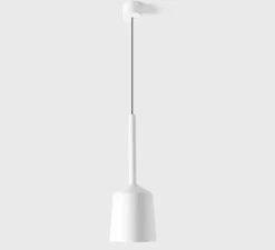 Suspension*Modular Suspension, Tulip Bloom Suspended Surface Power Feed 1x, , Ø14,8cm, H18cm - blanc