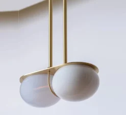 Suspension*SkLO Studio Suspension, Twin 4.0, , L28cm, H15cm - Oyster, laiton brossé