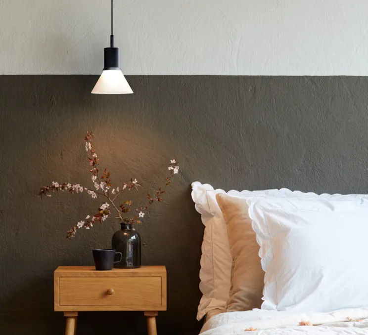 Suspension, Type 80 glass, blanc & noir, Ø15cm, H16cm - Anglepoise