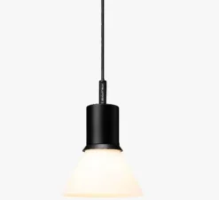 Suspension, Type 80 glass, blanc & noir, Ø15cm, H16cm - Anglepoise
