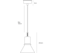 Suspension|Enfants*Anglepoise Suspension, TYPE 80, , Ø14,5cm, H20,6cm - noir mat