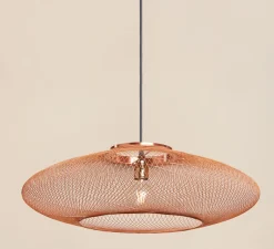 Suspension*Atelier Robotiq Suspension, UFO, Small, full, cuivre, Ø40cm, H12cm - léger cuivre