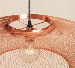 Suspension*Atelier Robotiq Suspension, UFO, Small, full, cuivre, Ø40cm, H12cm - léger cuivre