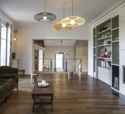 Suspension, UFO Full Large, cuivre, Ø80cm, H24cm - Atelier Robotiq