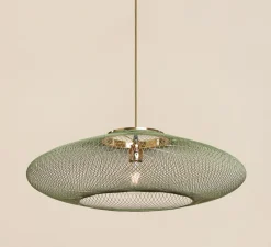 Suspension, UFO full, large, vert, Ø80cm, H24cm - Atelier Robotiq