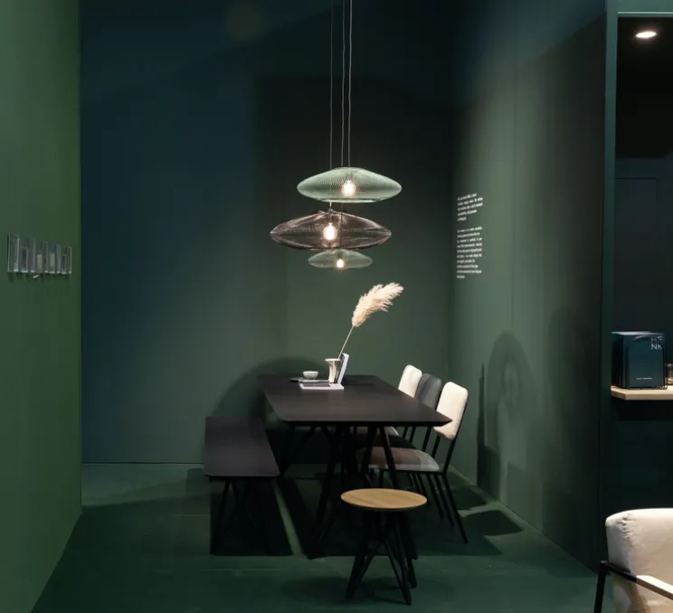 Suspension, UFO full, large, vert, Ø80cm, H24cm - Atelier Robotiq