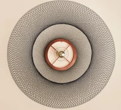 Suspension, UFO Full, Medium, noir charbon, câble noir et blanc, Ø60cm, H18cm - Atelier Robotiq