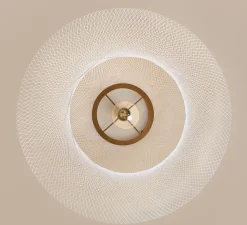 Suspension, UFO full Medium, blanc, câble blanc, Ø60cm, H18cm - Atelier Robotiq