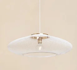 Suspension, UFO Full, Small, blanc, Ø40cm, H12cm - Atelier Robotiq