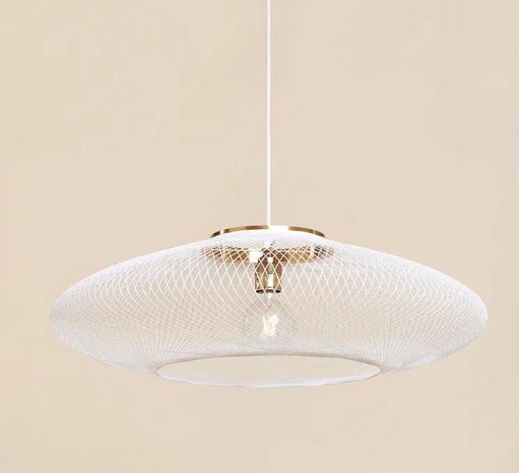 Suspension, UFO Full, Small, blanc, Ø40cm, H12cm - Atelier Robotiq