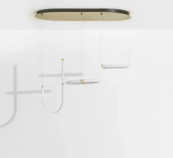 Suspension*Petite Friture Suspension, Unseen, 3 pendants, LED, dim, 2700K, 2410 lm, L180cm, H82cm -