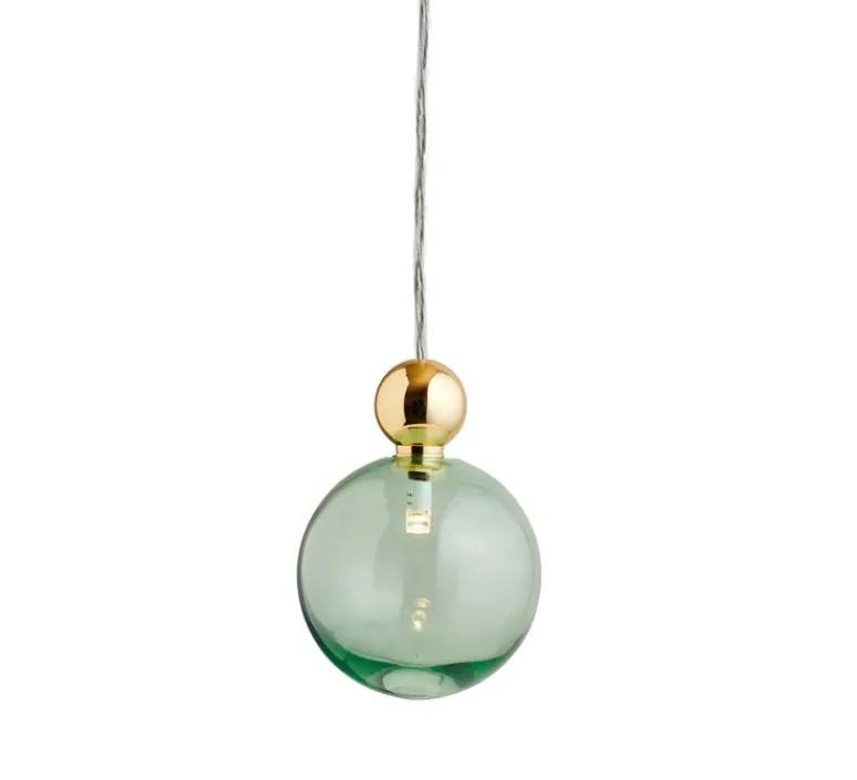 Suspension*Ebb and Flow Suspension, Uva L, avec rosace, , Ø10cm, H15cm - vert forêt et or brillant