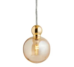 Suspension*Ebb and Flow Suspension, Uva M, pour composition multiple, , Ø7cm, H10cm - or fumé et or brillant