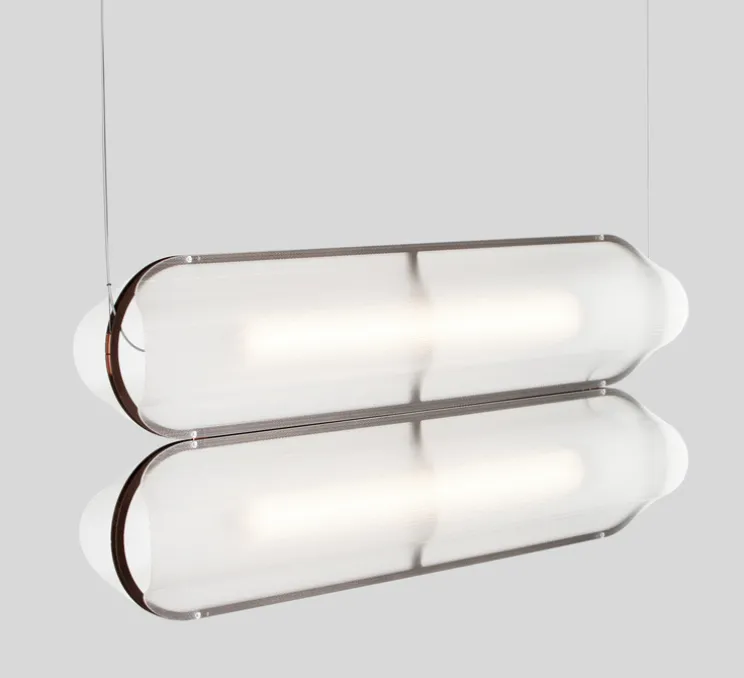 Suspension, Vale 2 Dali, transparent, rouille, LED, 2700K, 2230lm, L102cm, H15cm - A-N-D