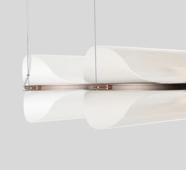 Suspension, Vale 2 Dali, transparent, rouille, LED, 2700K, 2230lm, L102cm, H15cm - A-N-D