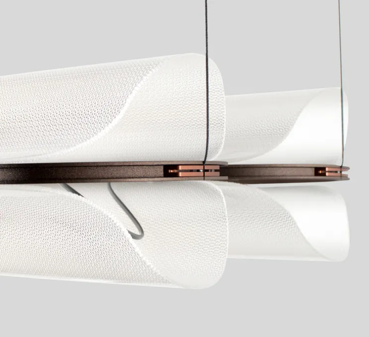 Suspension, Vale 2 Dali, transparent, rouille, LED, 2700K, 2230lm, L102cm, H15cm - A-N-D