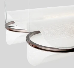 Suspension, Vale 2 Dali, transparent, rouille, LED, 2700K, 2230lm, L102cm, H15cm - A-N-D