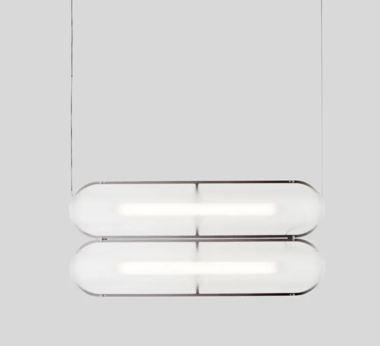 Suspension, Vale 2 Dali, transparent, rouille, LED, 2700K, 2230lm, L102cm, H15cm - A-N-D