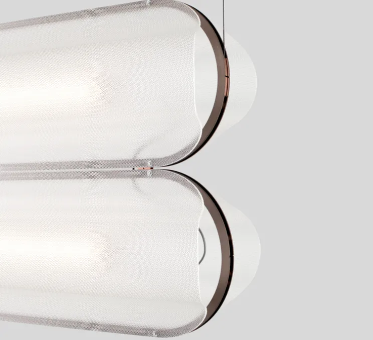 Suspension, Vale 2 Dali, transparent, rouille, LED, 2700K, 2230lm, L102cm, H15cm - A-N-D