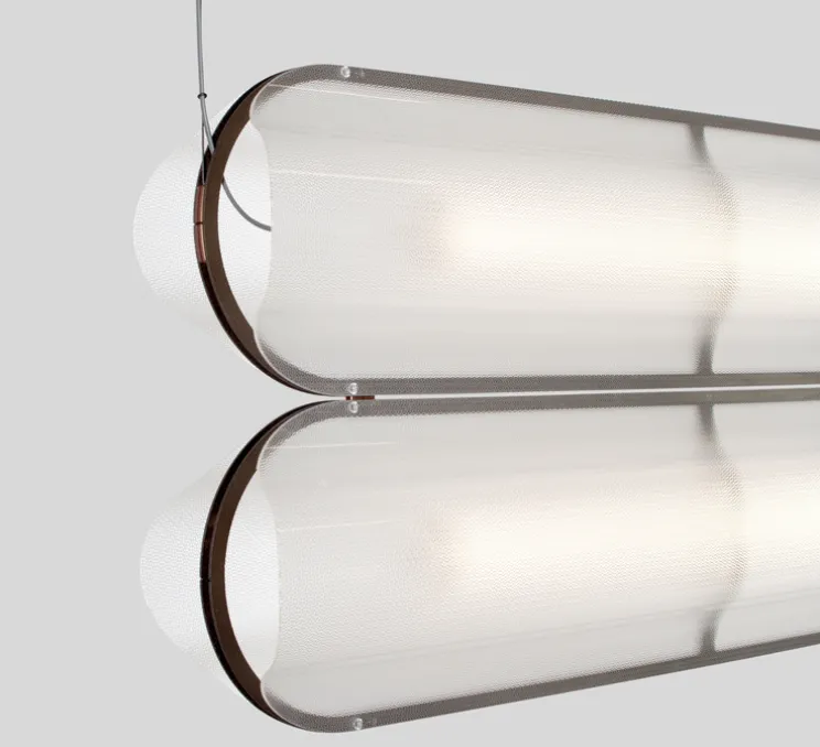 Suspension, Vale 2 Dali, transparent, rouille, LED, 2700K, 2230lm, L102cm, H15cm - A-N-D