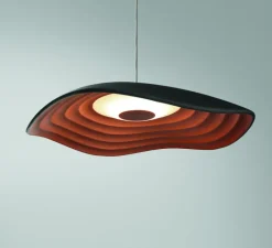 Suspension*Bover Suspension, Valentina S/24, , LED, 2700K, 715lm, Ø24cm, H20cm - noir et cuivre