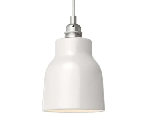 Suspension*Creative Cables Suspension, vase céramique, , Ø13cm, H15cm - blanc