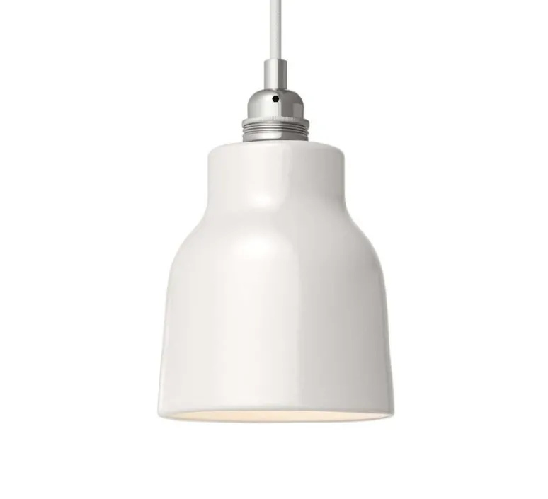 Suspension*Creative Cables Suspension, vase céramique, , Ø13cm, H15cm - blanc