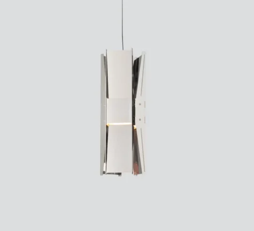 Suspension*A-N-D Suspension, Vector, 3 panneaux, , LED, dim, coupure de phase, 2700K, Ø22cm, H58cm - acier poli