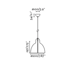 Suspension, Venice, blanc, Ø20cm, H19,7cm - Faro