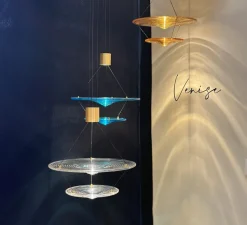 Suspension*Elements lighting Suspension, Venise, , LED, dim, 2700K, 830 lm, Ø38cm, H42,7cm - diamant