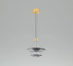 Suspension*Elements lighting Suspension, Venise, , LED, dim, 2700K, 830 lm, Ø38cm, H42,7cm - graphite