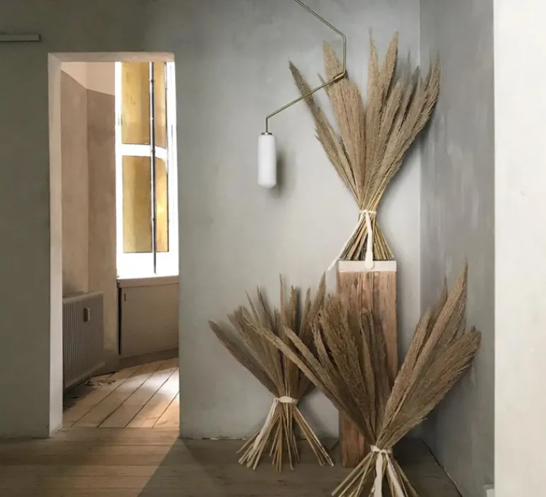 Suspension*Frama Suspension, Ventus, 1, LED, 2700K, 200 lm, , Ø19cm, H132cm - laiton, verre opalin