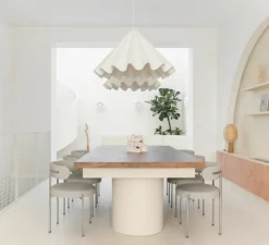 Suspension*Frama Suspension, Ventus, 1, LED, 2700K, 200 lm, , Ø19cm, H132cm - laiton, verre opalin