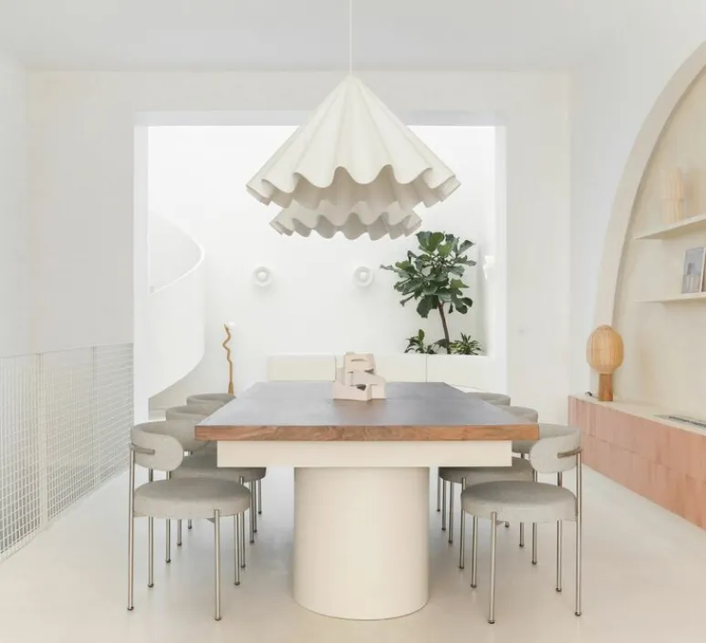 Suspension*Frama Suspension, Ventus, 1, LED, 2700K, 200 lm, , Ø19cm, H132cm - laiton, verre opalin