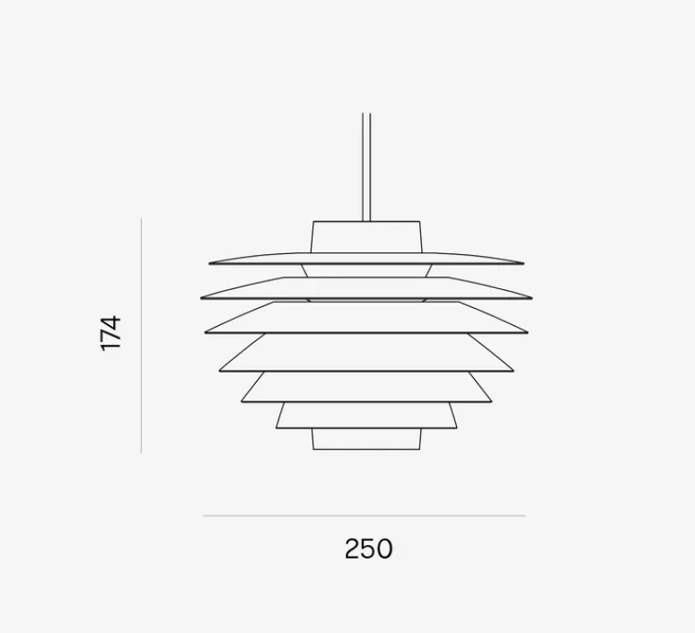 Suspension*Lyfa Suspension, Verona 250, , Ø25cm, H17,4cm - blanc
