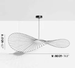 Suspension*Petite Friture Suspension, Vertigo Nova, grande, , LED, dim, 2700K, 1350 lm, Ø190cm, H13,2cm - noir et blanc