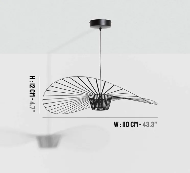 Suspension, Vertigo, petite, noir, Ø110cm, H12cm - Petite Friture