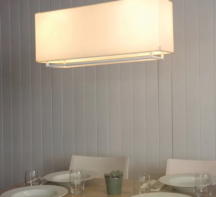 Suspension, Vesper-1, blanc, beige, L60cm, H28cm - Faro