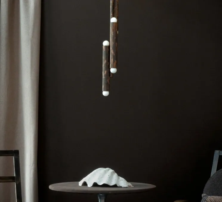 Suspension, Vesta, rose cendré, Ø20cm, H102,3cm - Schwung