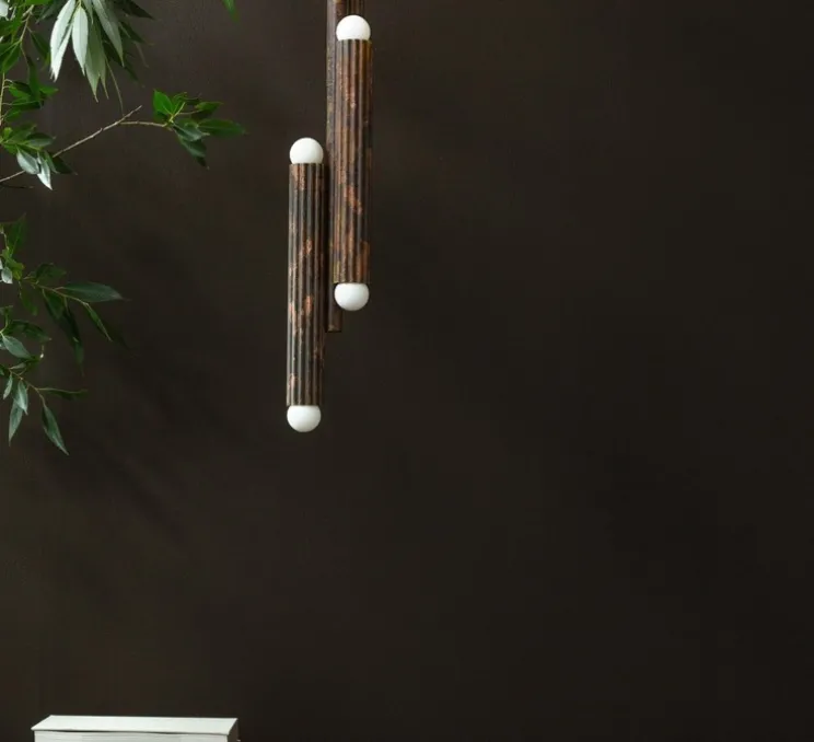 Suspension, Vesta, rose cendré, Ø20cm, H102,3cm - Schwung