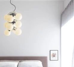 Suspension, Vine 5 pendant, chrome, LED, 3000K, lm, Ø42cm, H57cm - A-N-D