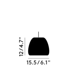 Suspension*Tom Dixon Suspension, Void Mini, , LED, dim, 3000K, 800 lm, Ø15,5cm, H12cm - laiton